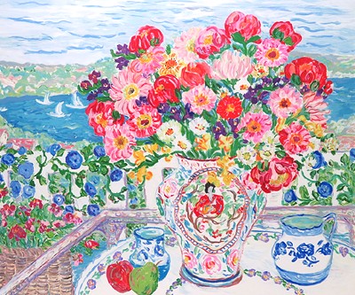 レスリー・セイヤーの絵画作品　タイトルは、ラホイヤサンセット